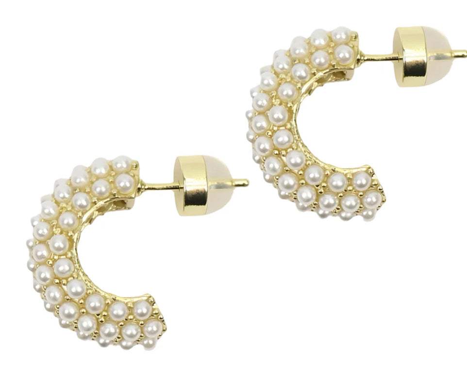 Pearl Huggie Earring