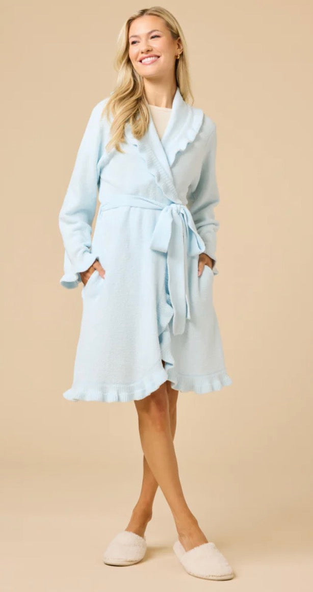Ruffle Chenille Robe
