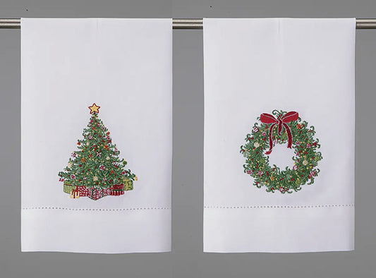 Peking Embroidered Christmas Guest Towel