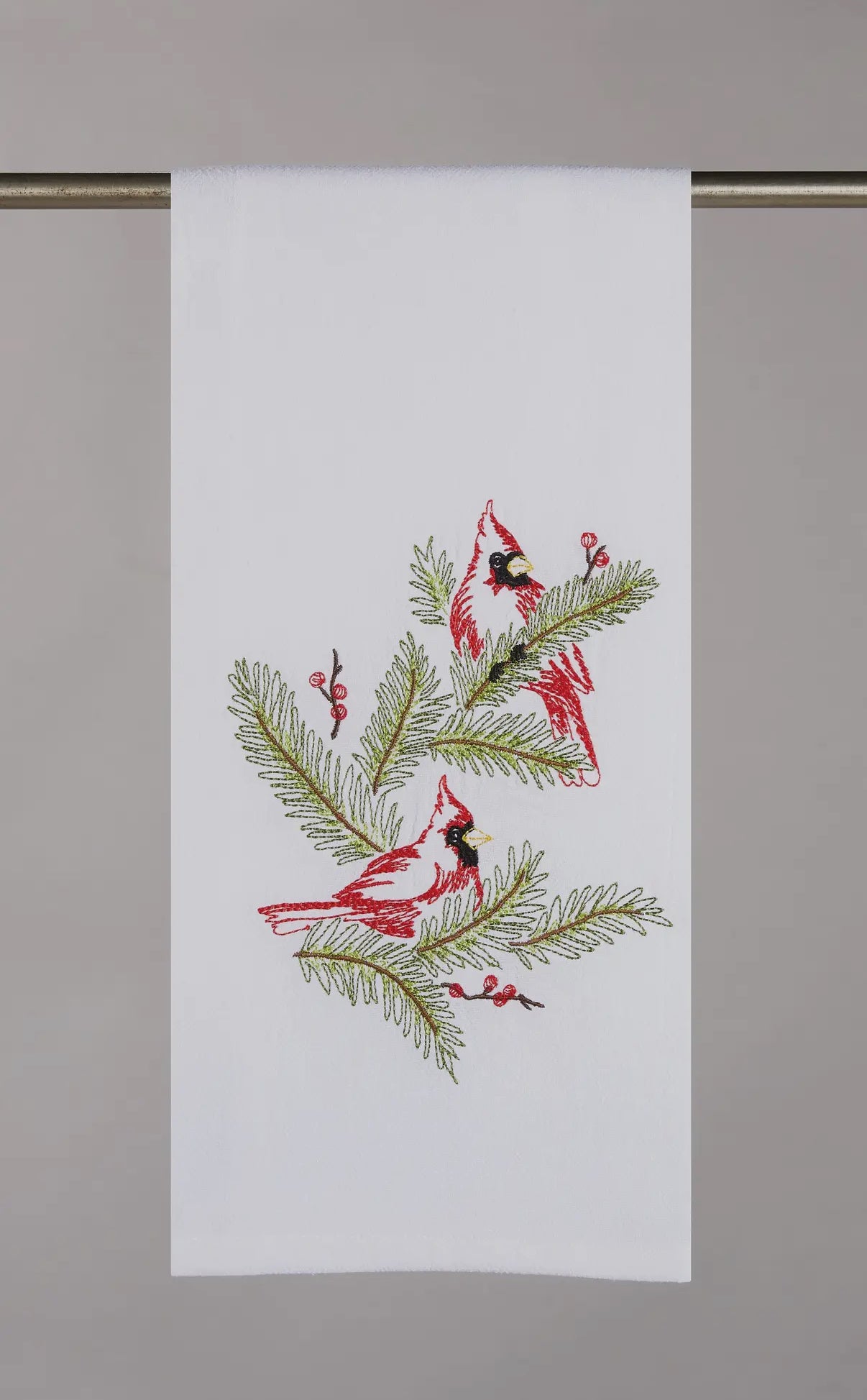 Peking Christmas Embroidered Kitchen Towel - Thumbnail 3