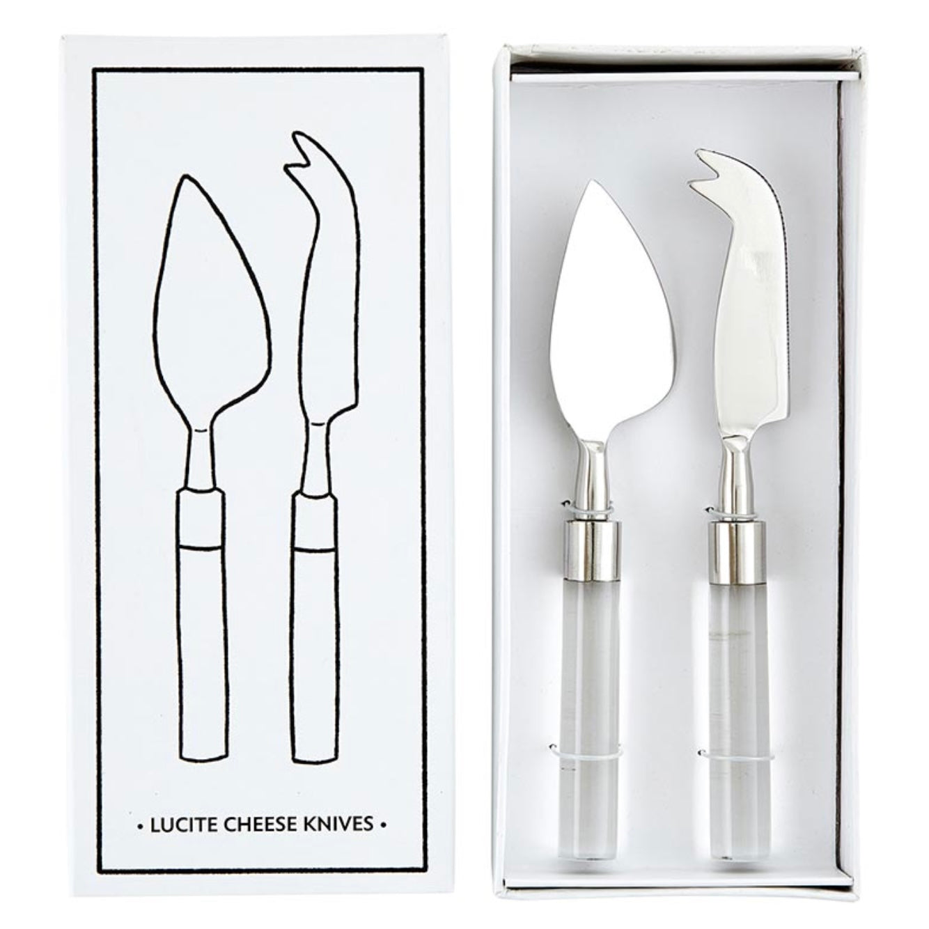 Lucite Cheese Knife, set of 2