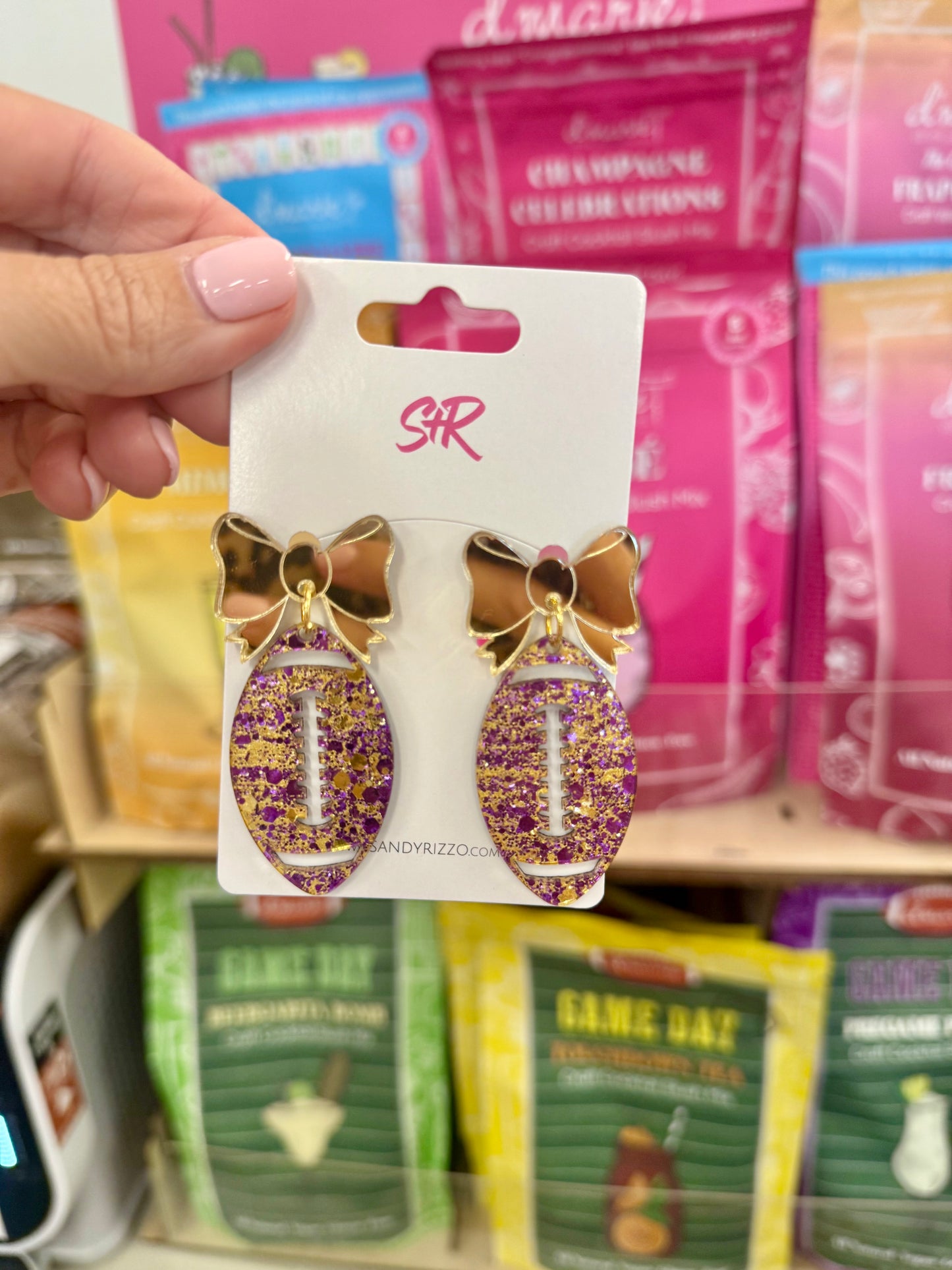 Sandy and Rizzo Gameday Earrings