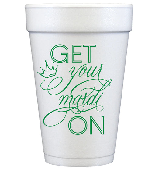 Mardi Gras Foam 20oz Cups