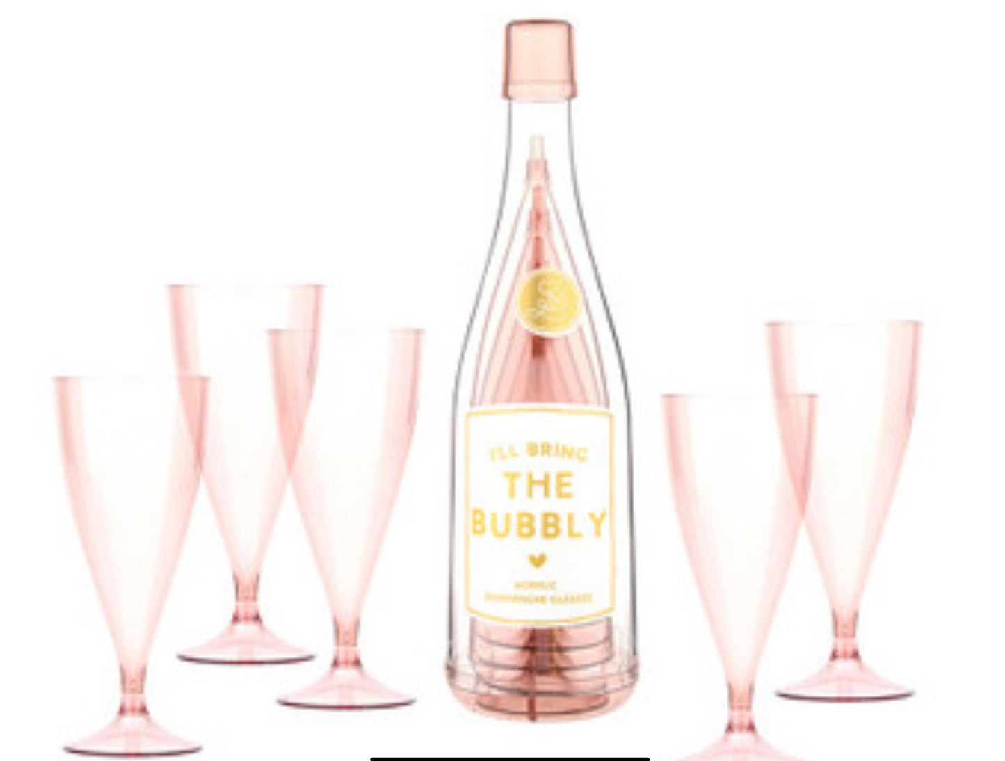 Acrylic Bottle With Champagne Glass