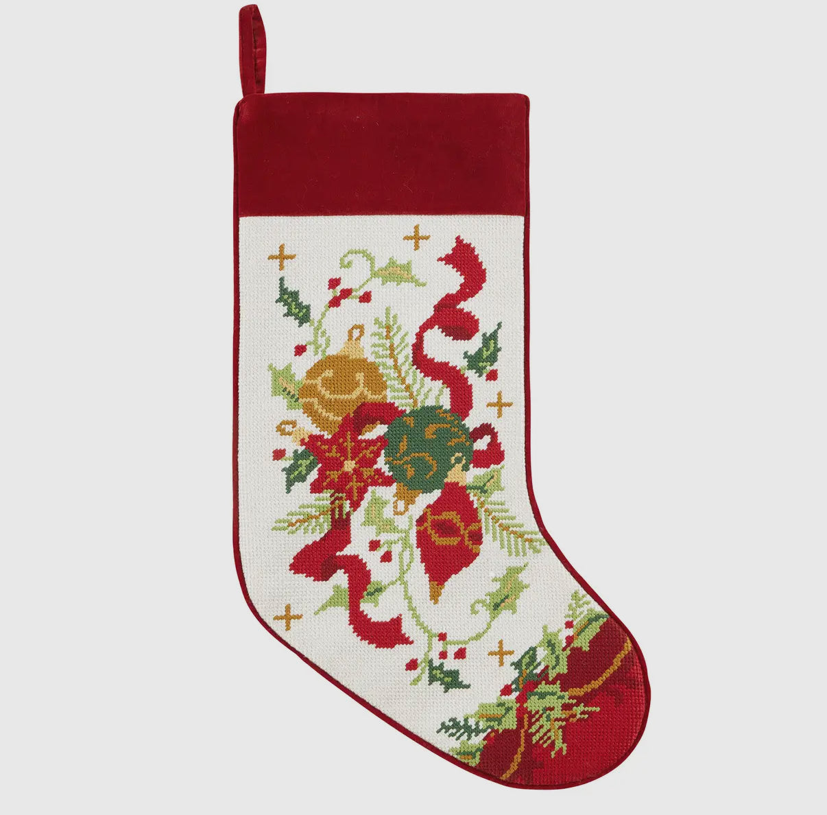 Embroidered Needlepoint Stockings