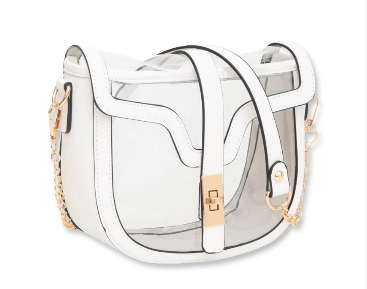 Clear Transparent Saddle Bag