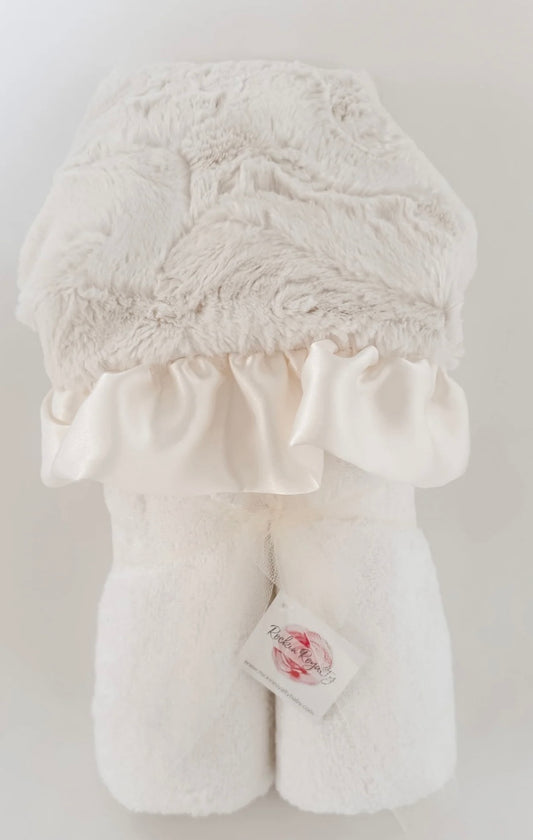 Ivory Plush Hooded Towel