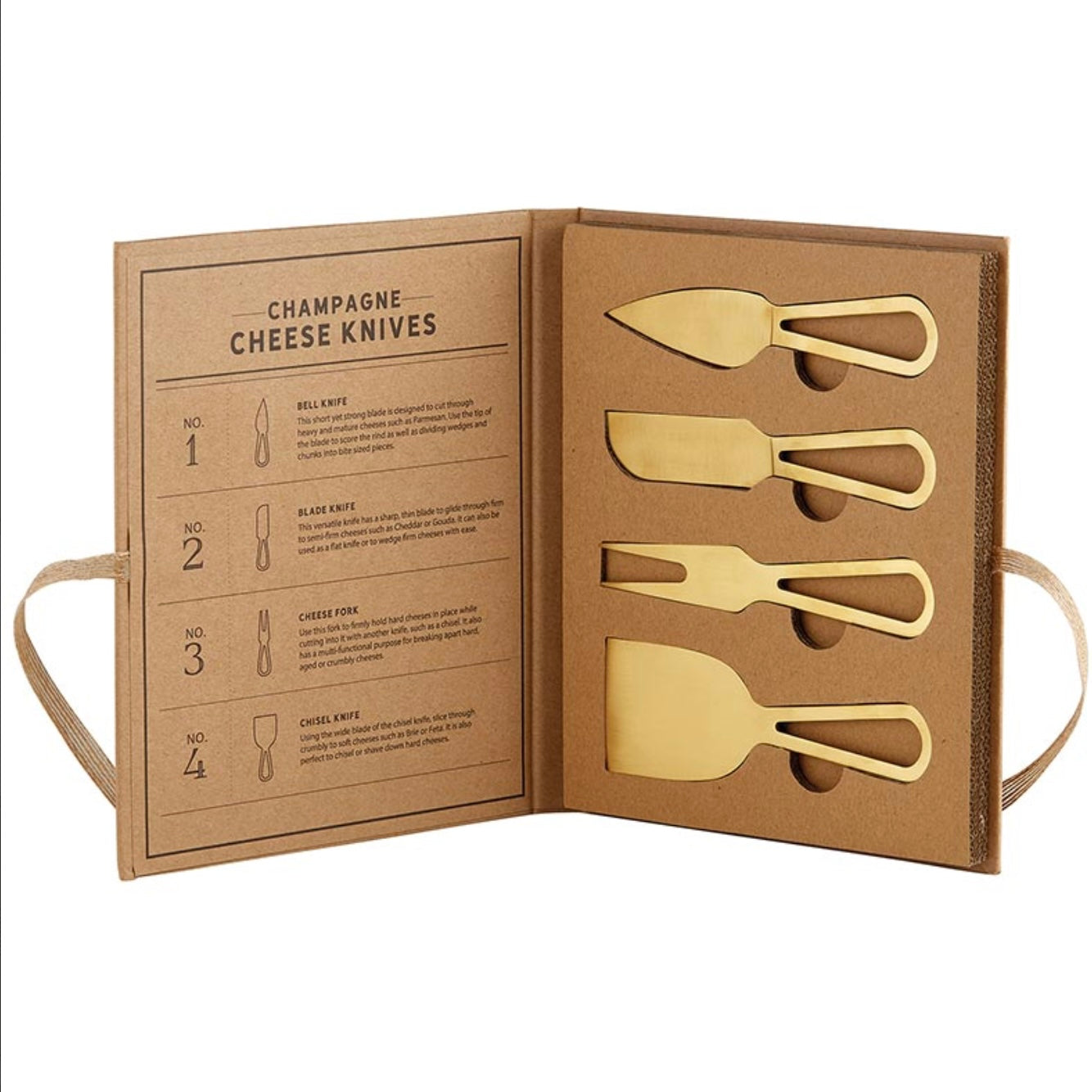 Champagne Gold Cheese Knives - Thumbnail 2