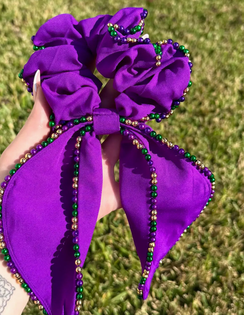 Mardi Gras Scrunchie