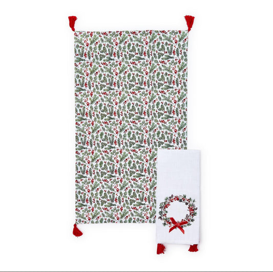 Merry Berry Set Of Two Dish Towels