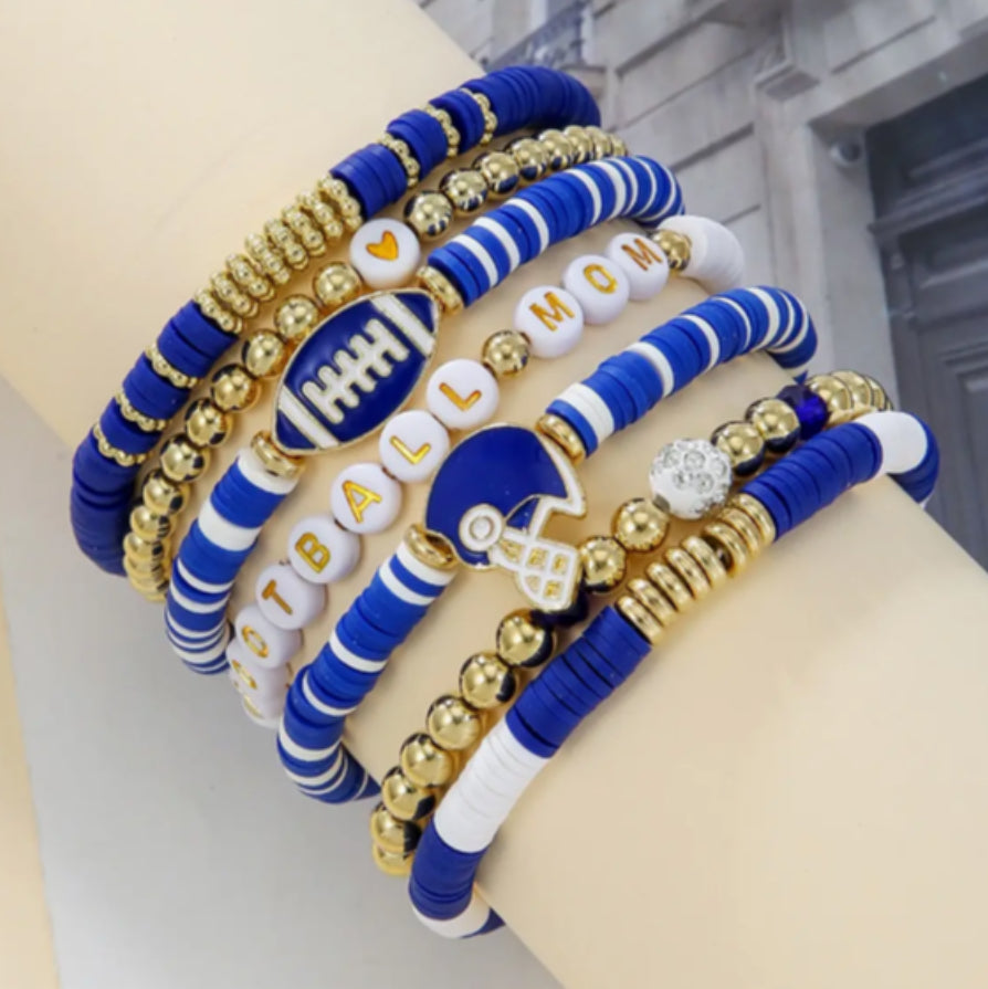 Football Mom Bracelet Stack