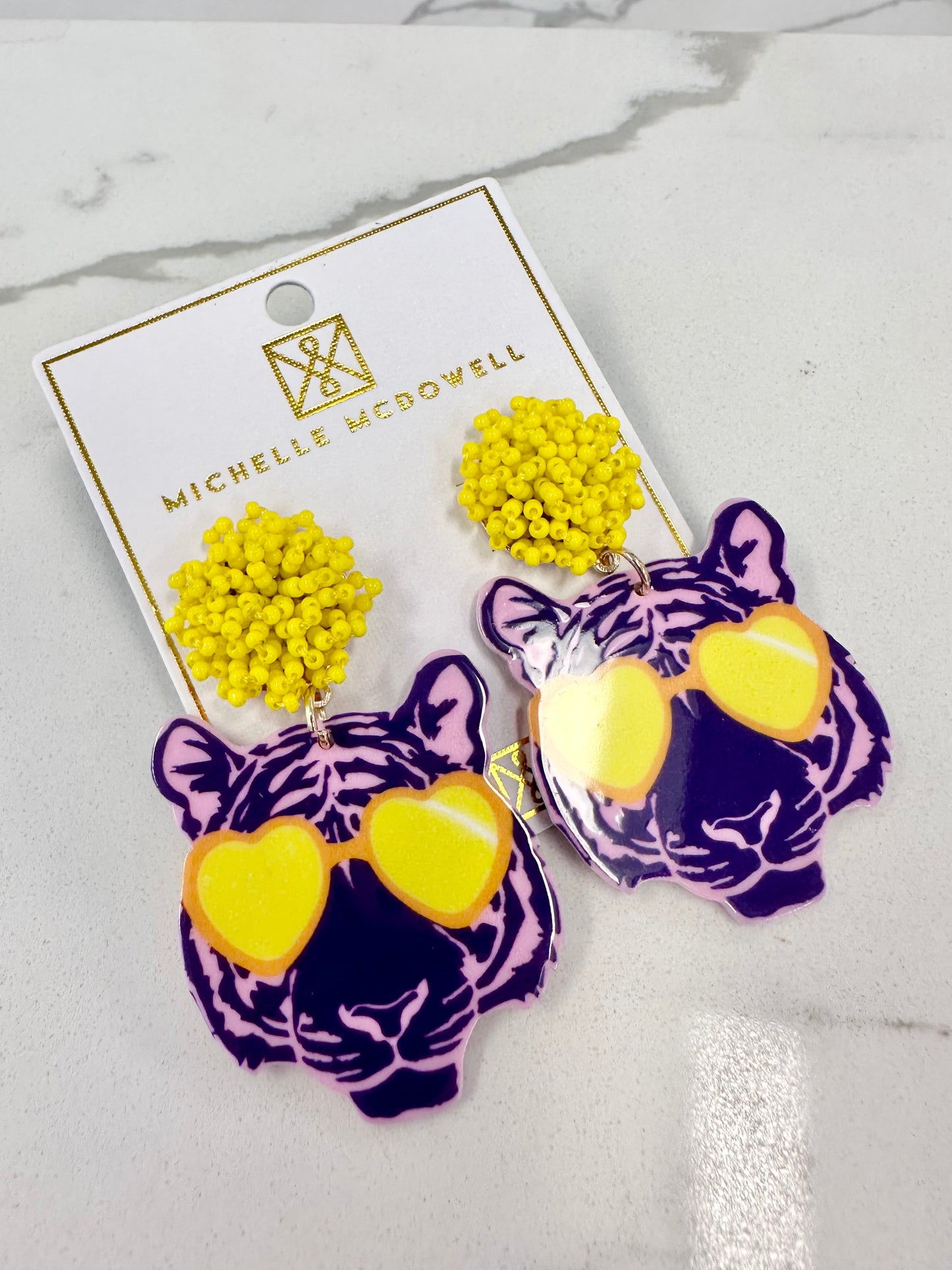 Tiger Sunglasses Earrings