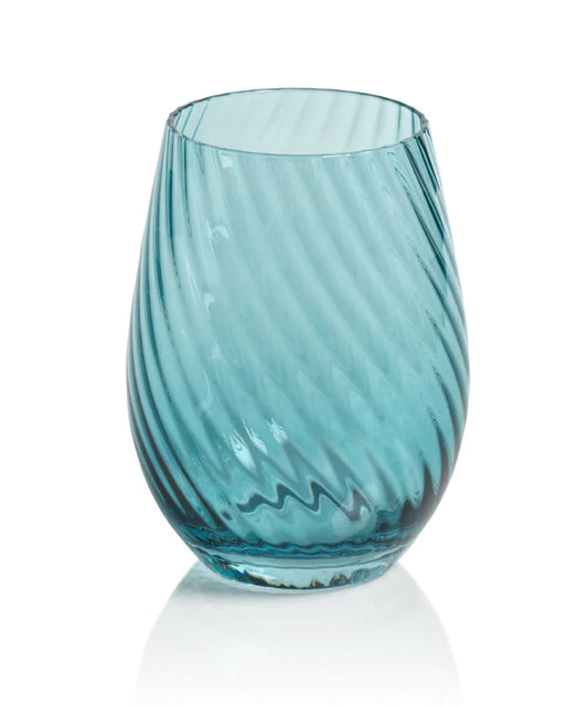 Savoy Optic Swirl Stemless Wine Glass