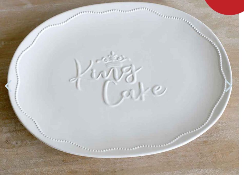 Embossed King Cake Platter