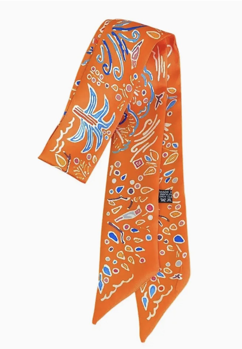 Abstract Pattern Bag Silk Twilly