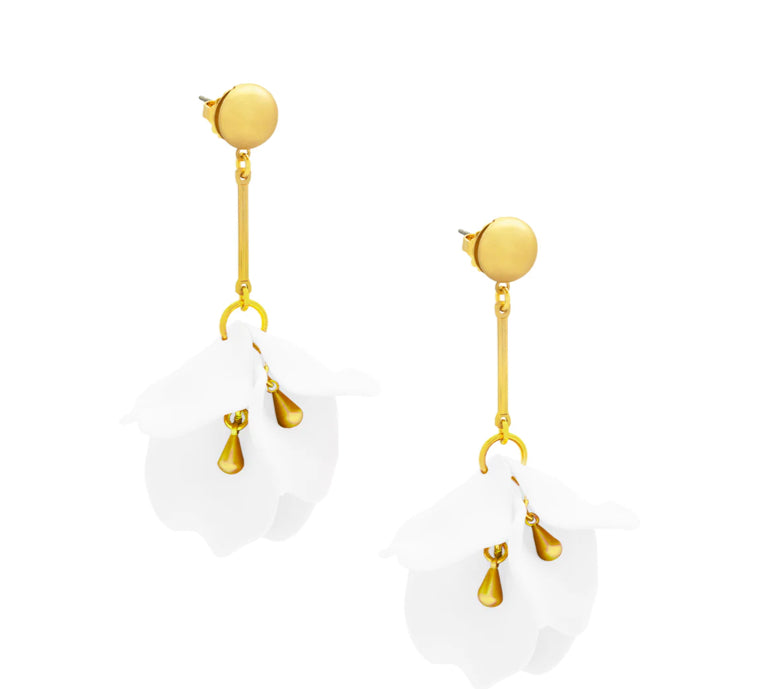 Flower Petal Resin Drop Earrings