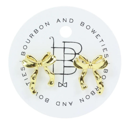 The Hallie Gold Bow Earring