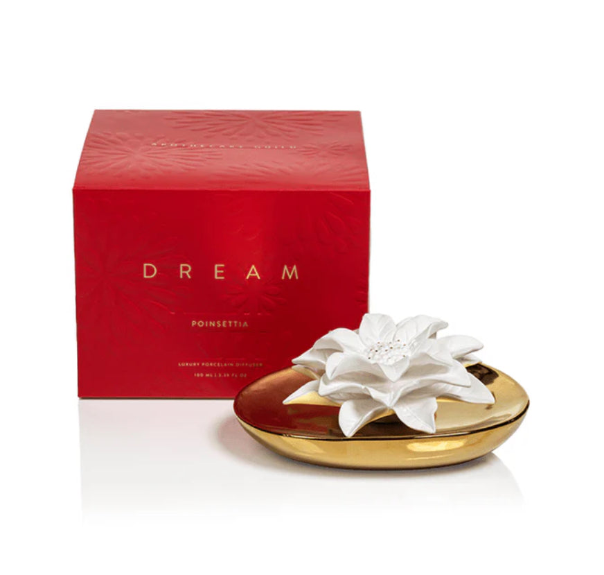 Dream Holiday Porcelain Poinsettia Diffuser