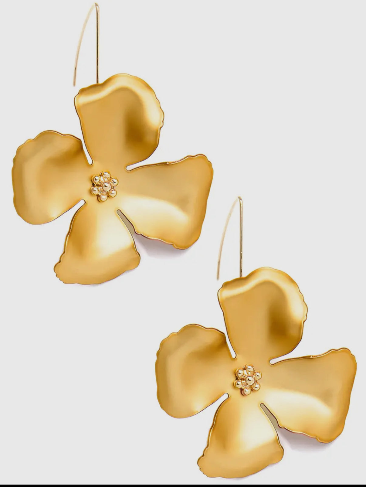Metallic Drop Flower Earring