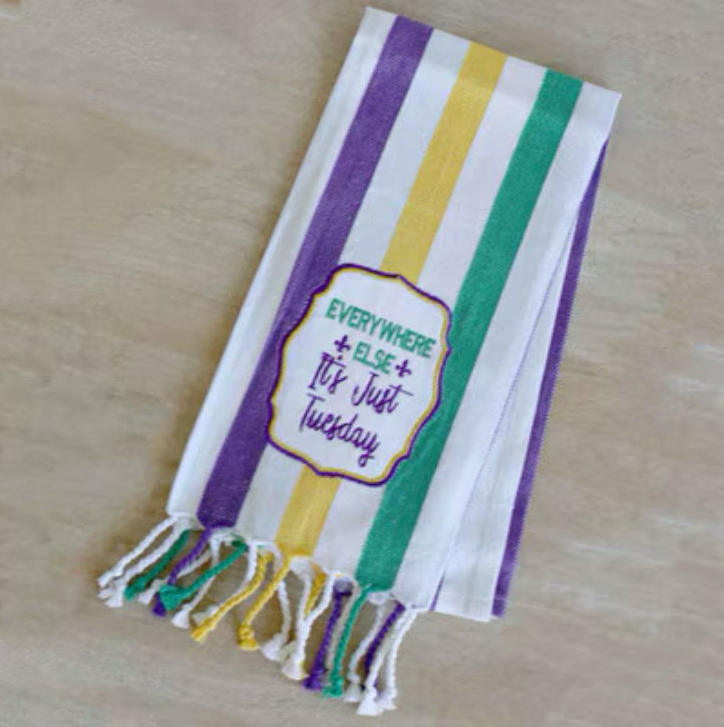 Just Tuesday Striped Hand Towel - Thumbnail 2