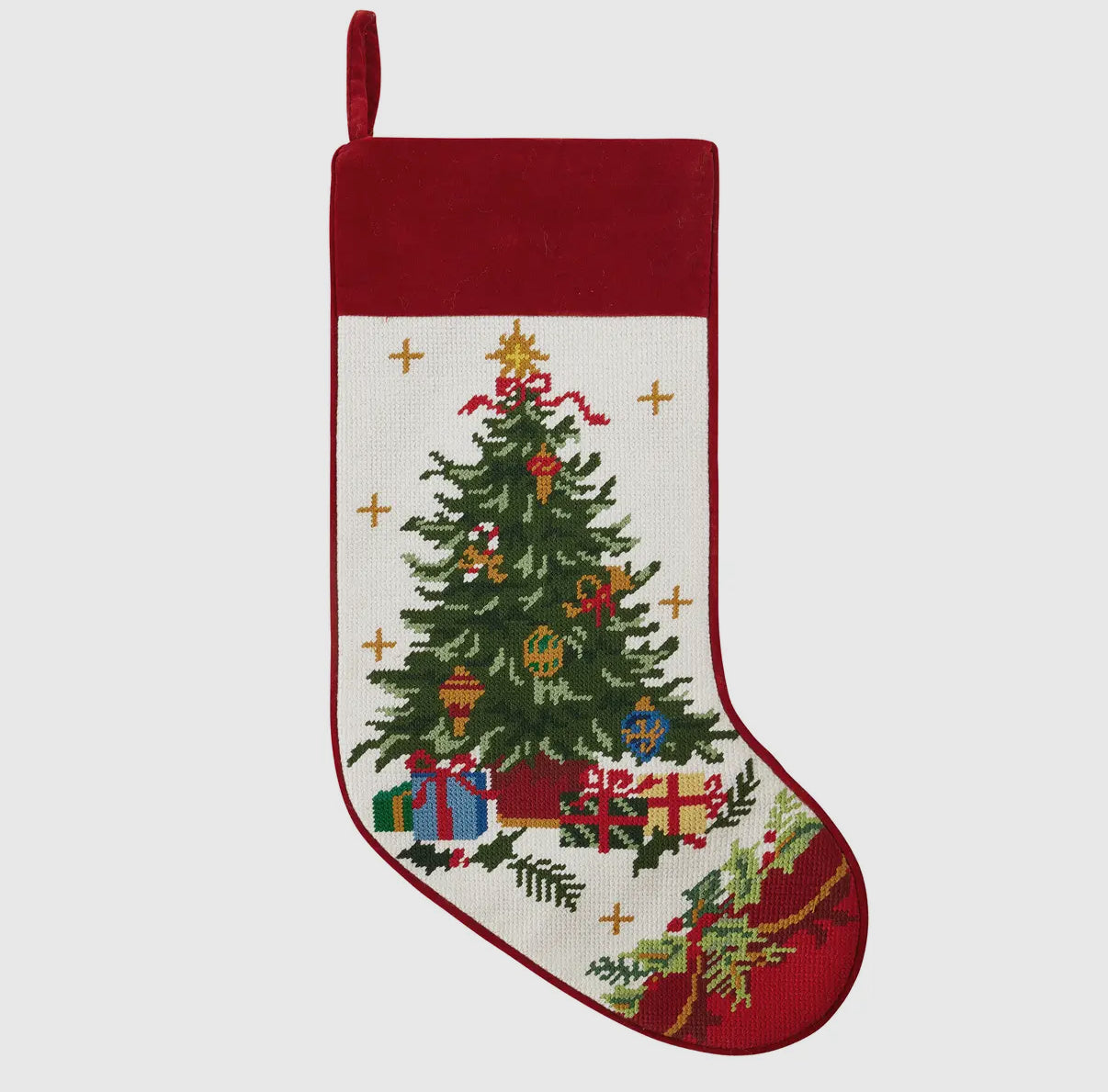 Embroidered Needlepoint Stockings