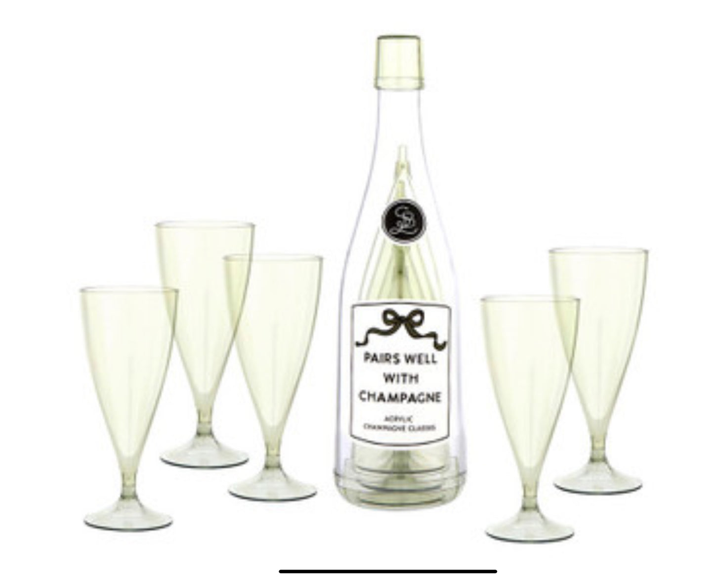 Acrylic Bottle With Champagne Glass