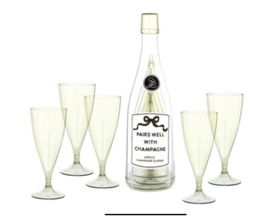 Acrylic Bottle With Champagne Glass