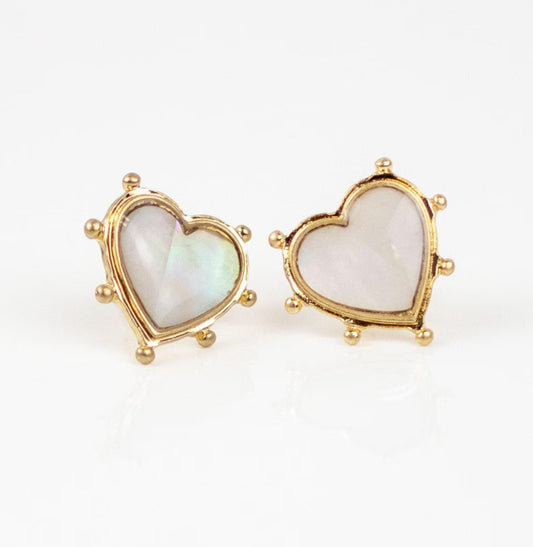 Alma Heart Stud Earrings