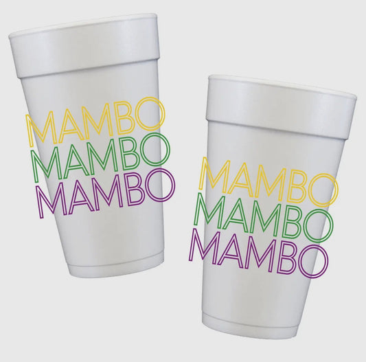 Mardi Gras Foam 20oz Cups