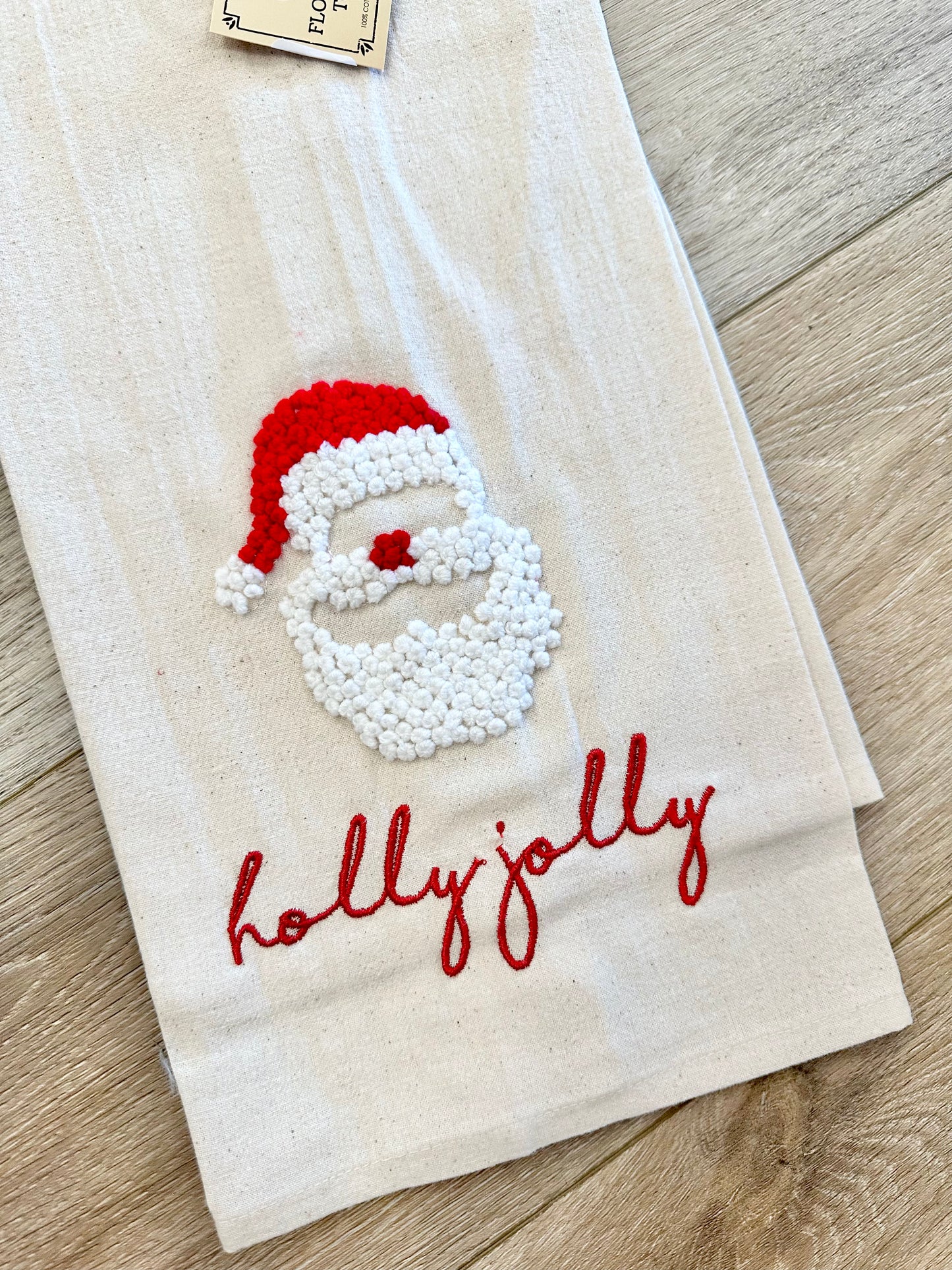 Holly Jolly Santa Kitchen Towel