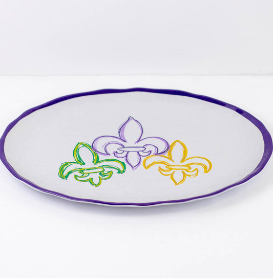 St. Charles Fleur De Lis Melamine Platter