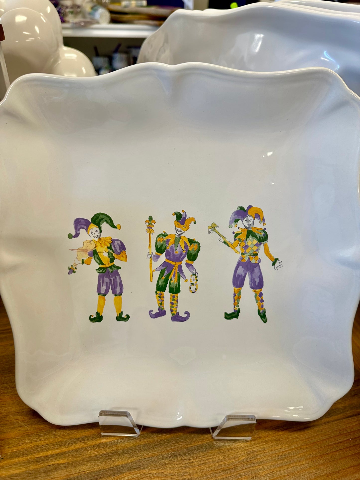 Mardi Gras Square Platter