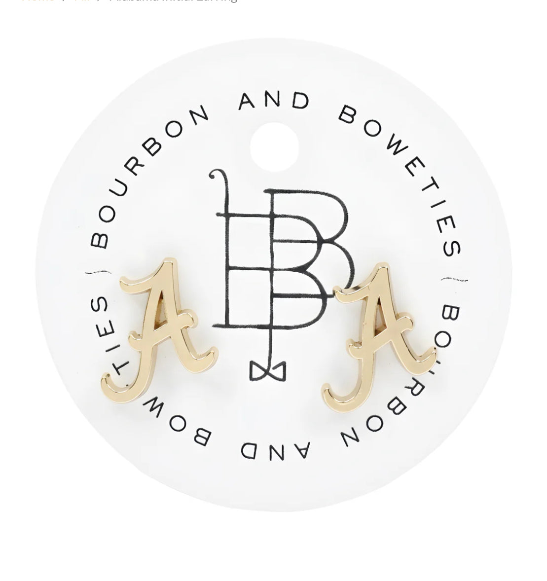Alabama Initial Earring