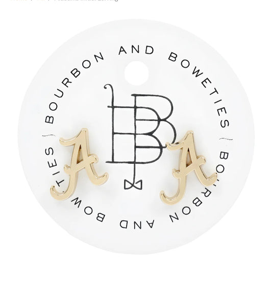 Alabama Initial Earring
