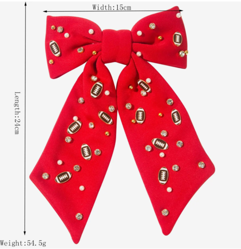 Football Game Day Hair Bow