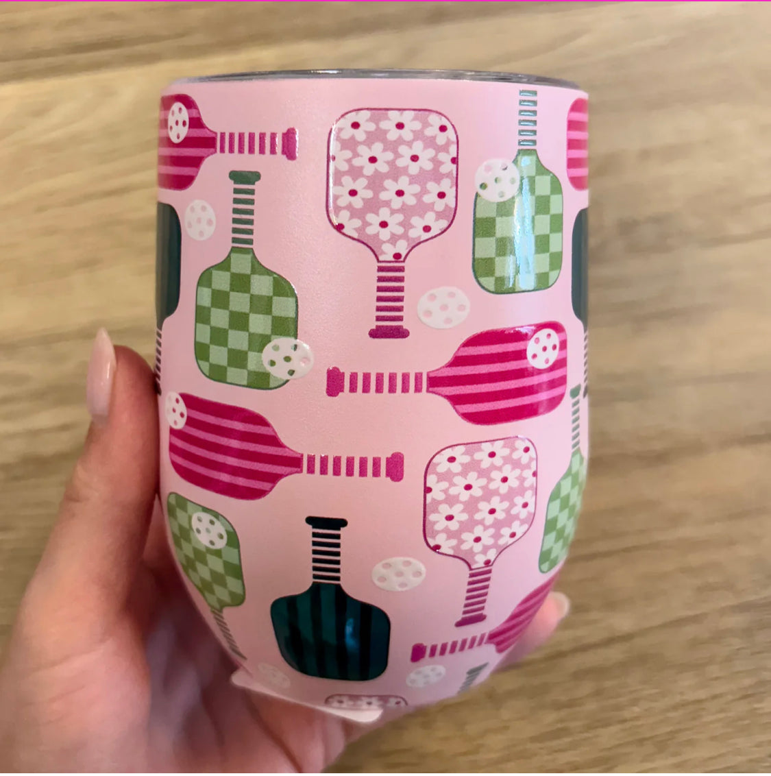 Pickle Ball Party Wine Tumbler