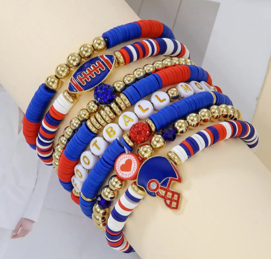 Football Mom Bracelet Stack
