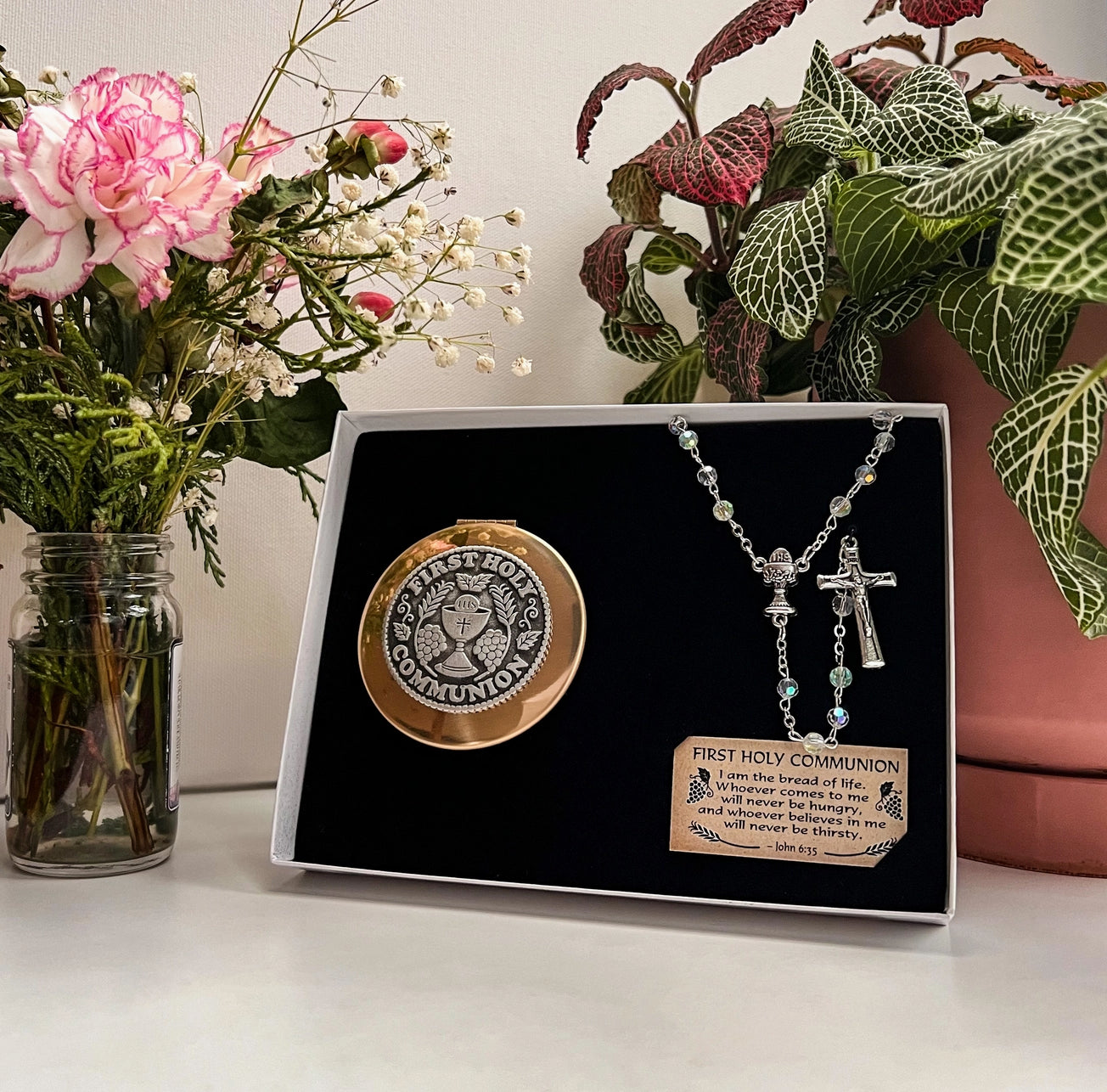 Communion Rosary Gift Set