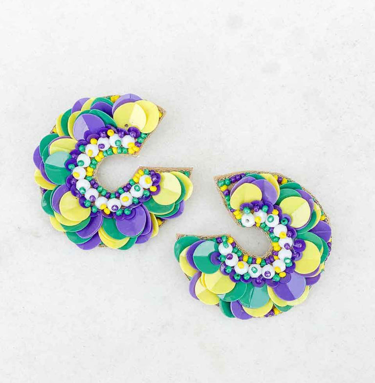 Mardi Gras Festive Earrings