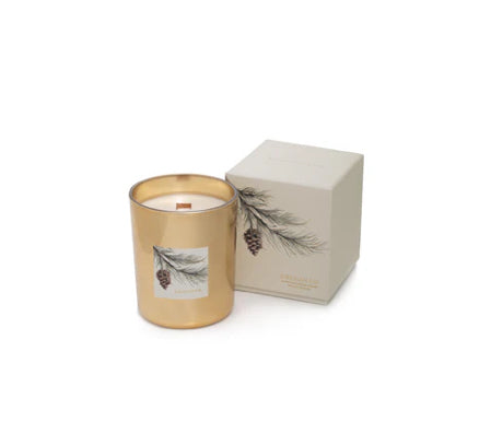 Gold Wood Wick Siberian Fur Candle