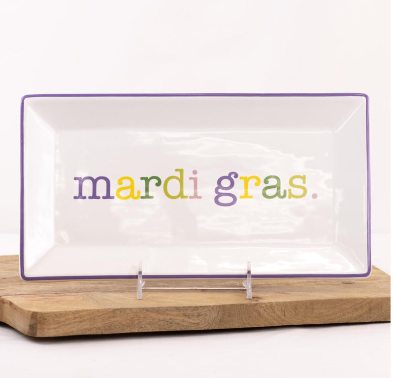 Mardi Gras Rectangular Platter
