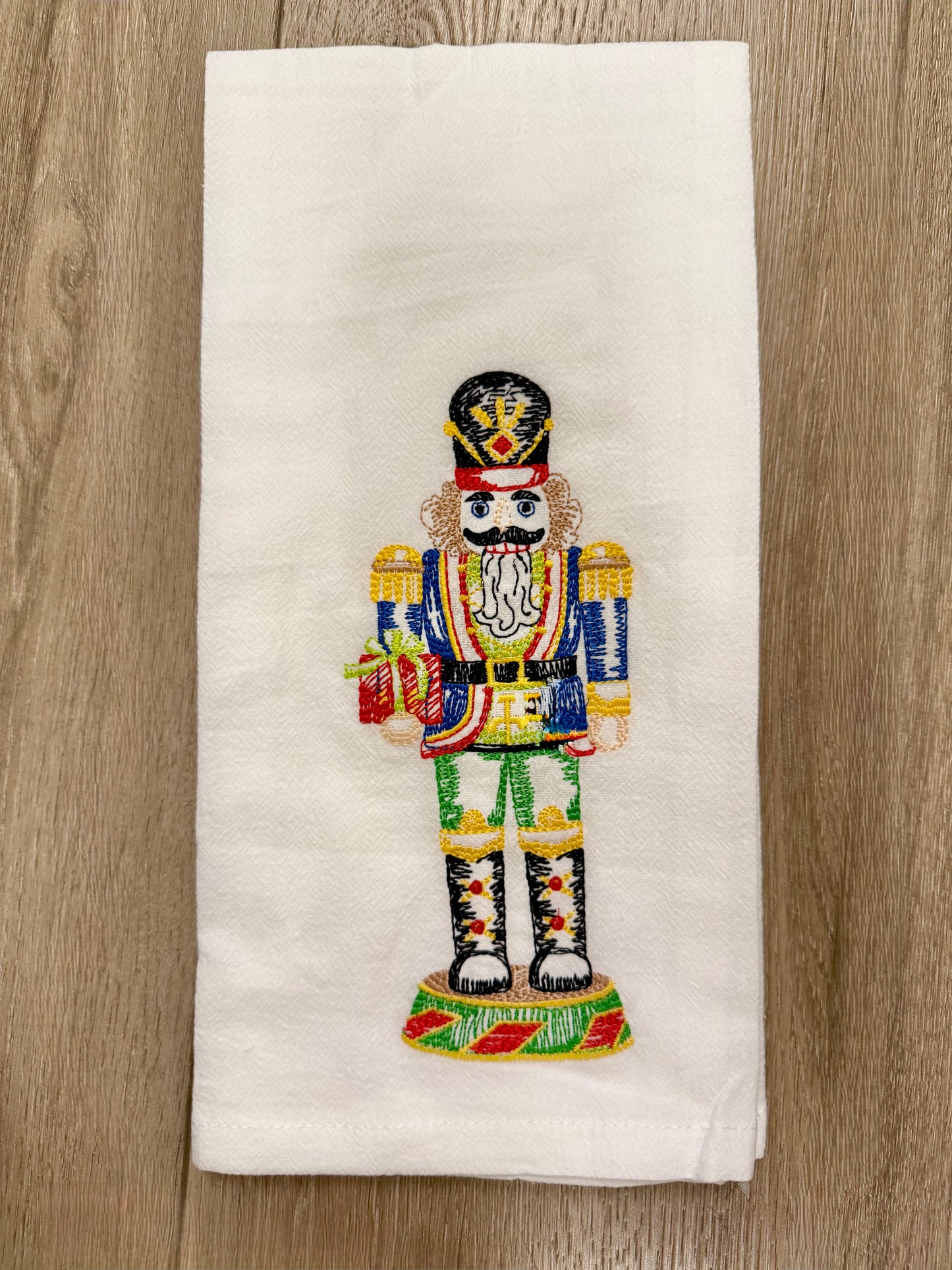 Peking Christmas Embroidered Kitchen Towel