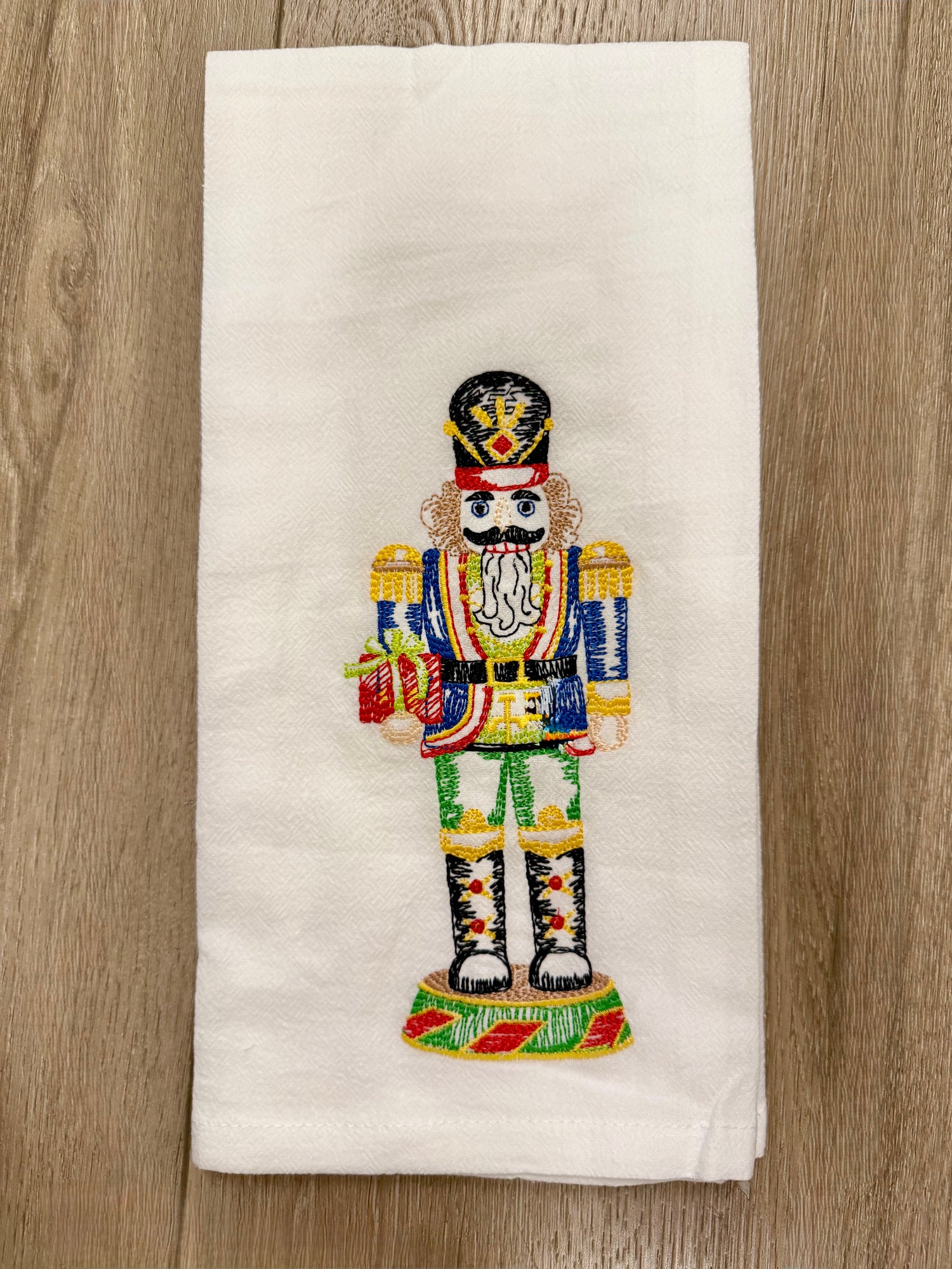 Peking Christmas Embroidered Kitchen Towel - Thumbnail 5