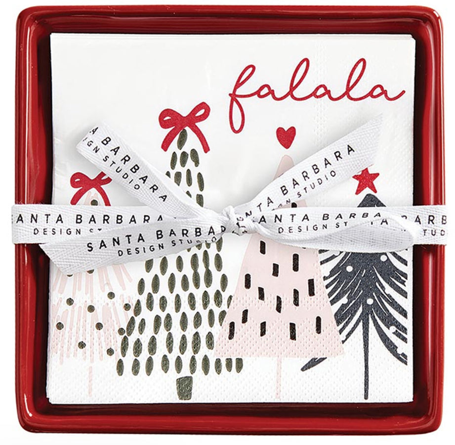 Napkin Tray and Falala Tree Napkins