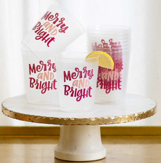 Christmas Frosted Party Cups