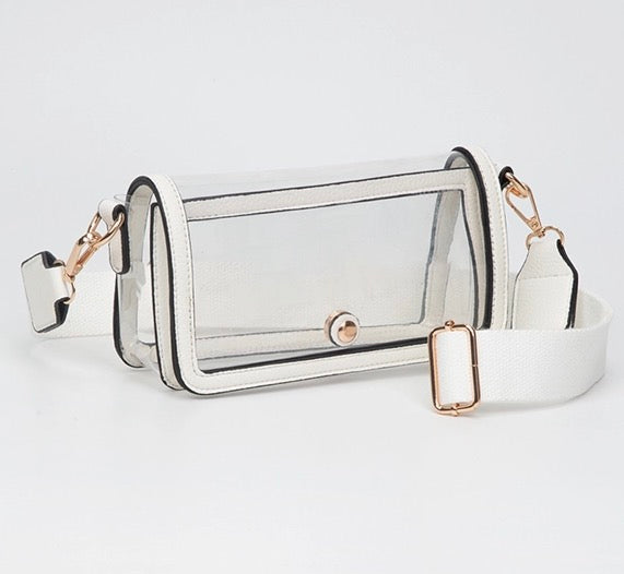 Fold over Clear Crossbody Bag