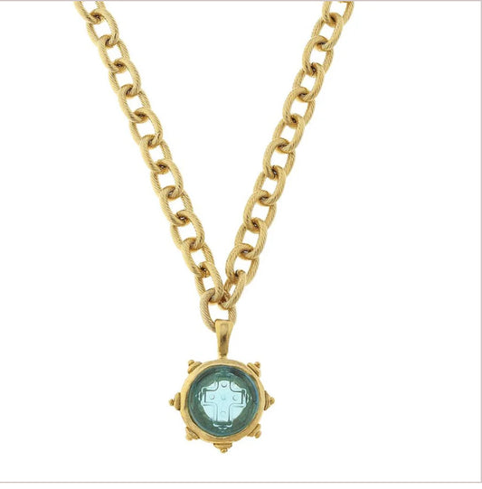 Venetian Glass Cross Necklace