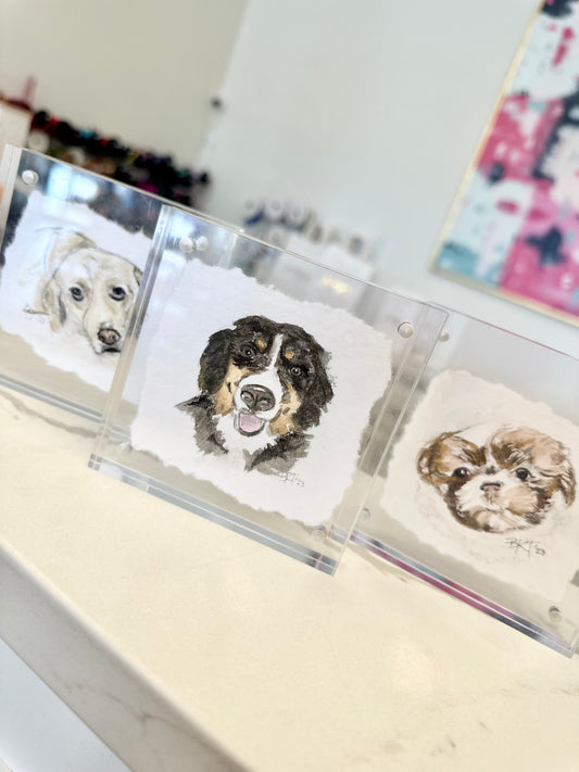 Custom Pet Portrait Watercolor