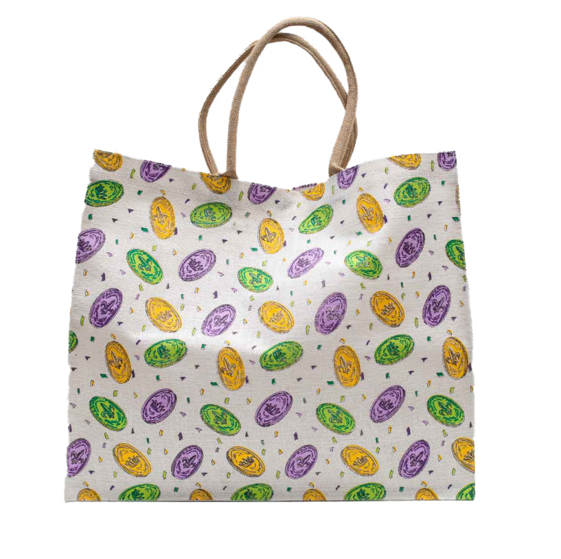 Mardi Gras Doubloon Carryall Tote