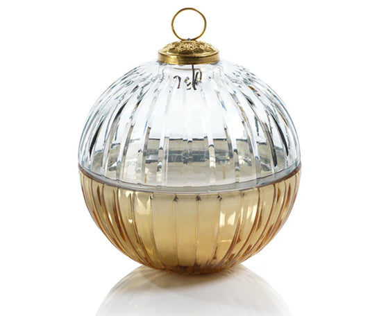 Etched Glass Ornament Ball Scented Candle